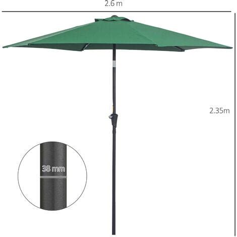 Outsunny 2.7M Garden Parasol Umbrella with Tilt and .